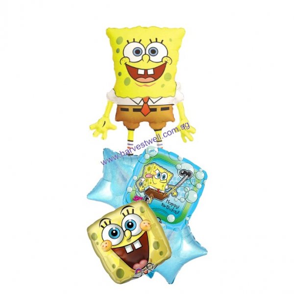 Spongebob Squarepants Happy Birthday Balloon Bouquet
